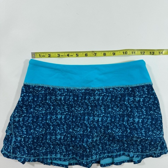 Ivivva Girls Pleat Back Skort Blue Print Set The Pace - Picture 6 of 7